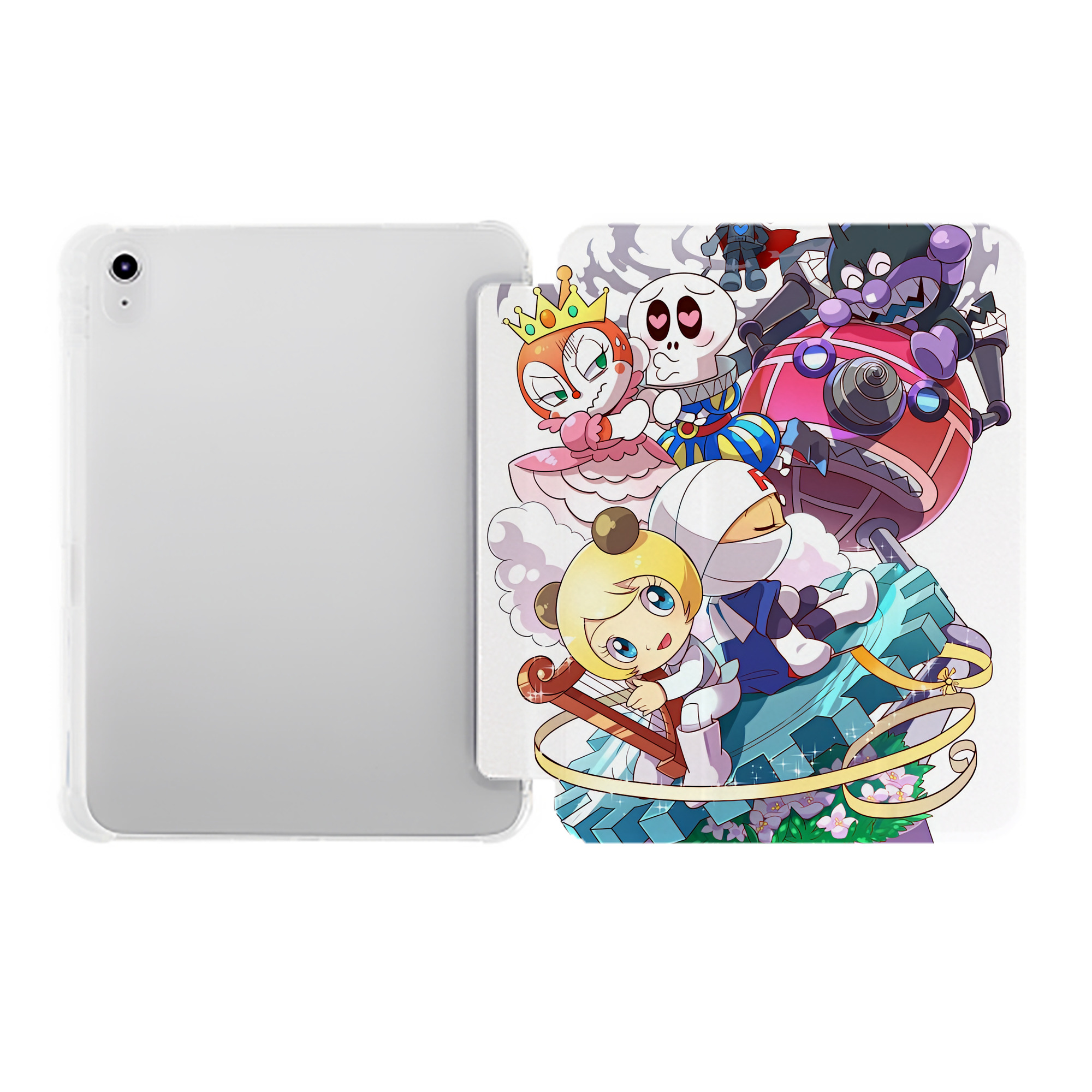（画像用） アンパンマン Anpanman IPad ケース ペン収納付き 三つ折りスタンド PUレザー×シリコン 対応機種9.5/10.5/10.9インチ